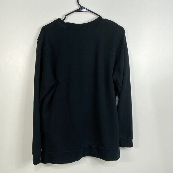 Nike FC crew sweater men size Large black pockets long sleeve cotton soft Logo - Picture 10 of 13